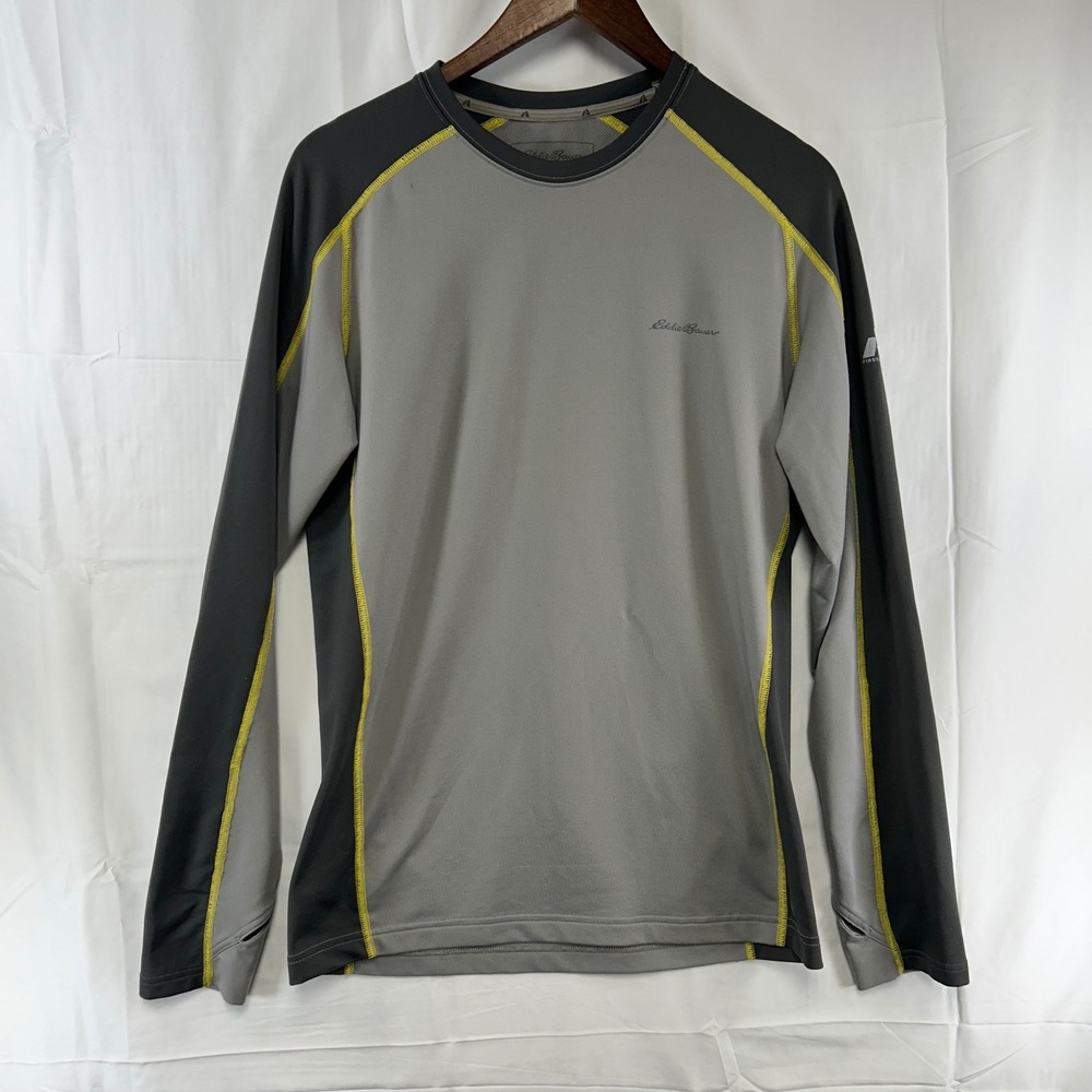 Eddie Bauer First Ascent Base Layer Mens Small Grey FreeHeat Pro Long Sleeve Top